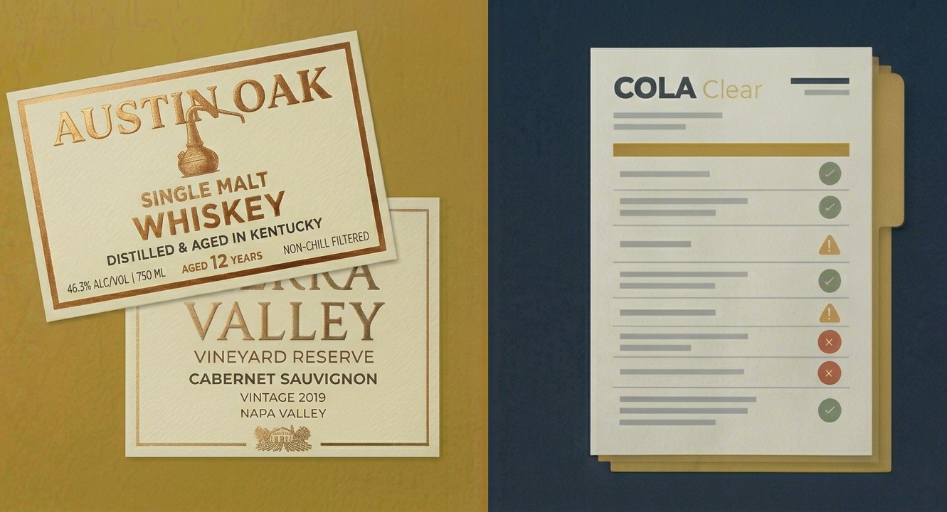 Label compliance check illustration